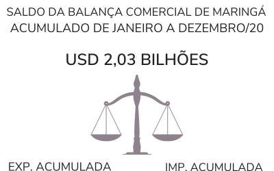 Balança comercial de Maringá fecha ano com saldo de US$ 2 bilhões